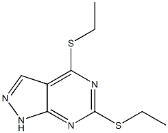 4,6-Bis(ethylthio)-1H-pyrazolo[3,4-d]pyriMidine Struktur