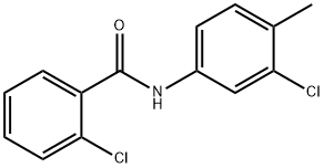 2-氯-N-(3-氯-4-甲基苯基)苯甲酰胺 结构式