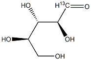 D-Lyxose-1-13C, 70849-22-8, 结构式