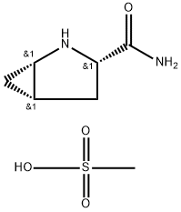(1S,3S,5S)-2-氮杂双环[3.1.0]己烷-3-甲酰胺甲烷磺酸盐, 709031-45-8, 结构式