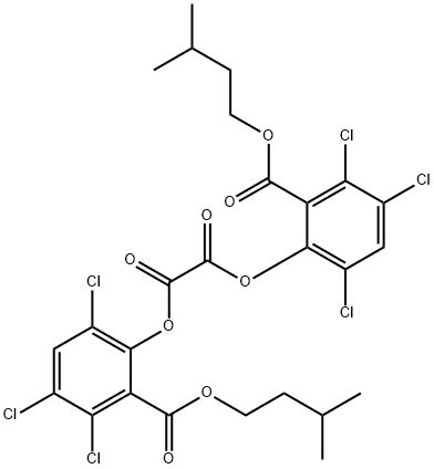 Bis(2,4,5-trichloro-6-i-pentoxycarbonylphenyl) oxalate Structure