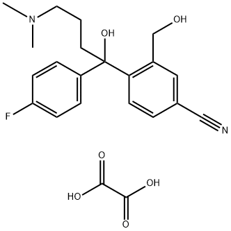 (+/-)-4-[4-(diMethylaMino)-1-(4-fluorophenyl)-1-hydroxybutyl]-3-(hydroxyMethyl)-benzonitrile, oxalate Struktur