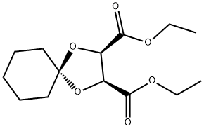 (2S,3S)-diethyl 1,4-dioxaspiro[4.5]decane-2,3-dicarboxylate Struktur