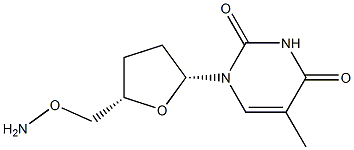 1-(3-氨基-2,3-二脱氧-BETA-D-苏式-呋喃戊糖基)-5-甲基-2,4(1H,3H)-嘧啶二酮, 73971-79-6, 结构式