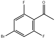 1-(4-BROMO-2,6-DIFLUORO-PHENYL)-ETHANONE, 746630-34-2, 结构式