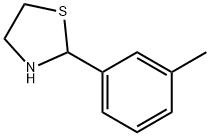 2-(3-メチルフェニル)チアゾリジン 化学構造式