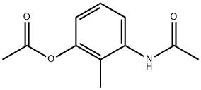 酢酸3-アセトアミド-2-メチルフェニル 化学構造式