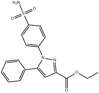 5-phenyl-1-(4-sulfaMoylphenyl)-1H-pyrazole-3-carboxylic acid ethyl ester Structure