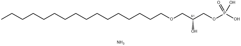 1-O-HEXADECYL-2-HYDROXY-SN-GLYCERO-3-PHOSPHATE (AMMONIUM SALT);C16 LPA, 799279-66-6, 结构式