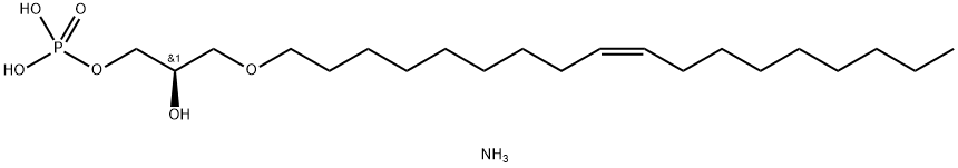 1-(9Z-OCTADECENYL)-2-HYDROXY-SN-GLYCERO-3-PHOSPHATE (AMMONIUM SALT);C18:1 LPA, 799279-68-8, 结构式
