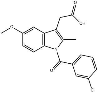 1H-INDOLE-3-ACETICACID,1-(3-CHLOROBENZOYL)-5-METHOXY-2-METHYL Structure