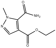 1H-吡唑-5-(氨基羰基)-1 - 甲基4 –甲酸乙基酯, 81303-52-8, 结构式