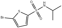 5-溴-噻吩-2-磺酸异丙基酰胺 结构式