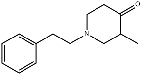 3-甲基-1-苯乙基-4-哌啶酮 结构式