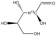 D-Lyxose-2-13C, 83379-39-9, 结构式