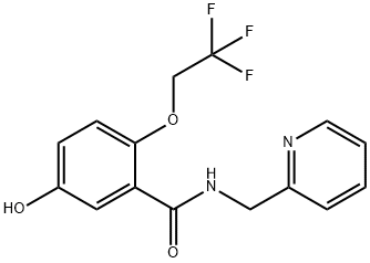 5-Hydroxy-N-(pyridin-2-ylMethyl)-2-(2,2,2-trifluoroethoxy)benzaMide 结构式