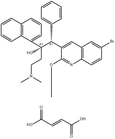 贝达喹啉富马酸盐, 845533-86-0, 结构式