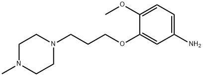 4-甲氧基-3-[3-(4-甲基哌嗪-1-基)-丙氧基]苯胺 结构式