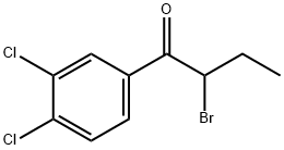 2-溴-1-(3,4-二氯苯基)丁-1-酮 结构式