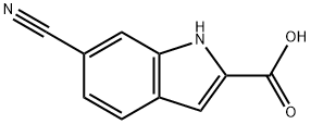 6-氰基-1H-吲哚-2-羧酸, 85864-09-1, 结构式