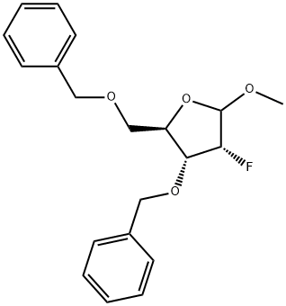 (2R,3R,4R)-3-(benzyloxy)-2-(benzyloxymethyl)-4-fluoro-5-methoxy-tetrahydrofuran Structure