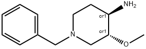 反式-3-甲氧基-1-苄基-4-哌啶胺, 86717-81-9, 结构式