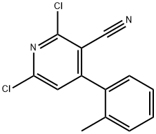 2,6-二氯-4-(邻甲苯基)烟腈 结构式