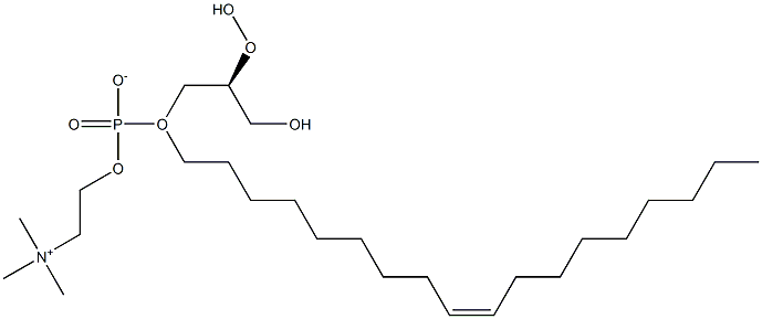 1-O-(9Z)octadecenyl-2-hydroxy-sn-glycero-3-phosphocholine Structure