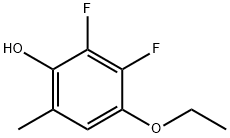 4-エトキシ-2,3-ジフルオロ-6-メチルフェノール 化学構造式