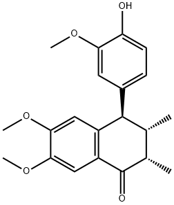 (2S,3S,4R)-3,4-Dihydro-4-(4-hydroxy-3-methoxyphenyl)-6,7-dimethoxy-2,3-dimethyl-1(2H)-naphthalenone Structure