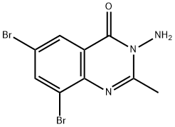 3-aMino-6,8-dibroMo-2-Methylquinazolin-4(3H)-one Structure