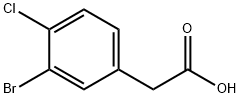 3-broMo-4-chlorophenylacetic acid Struktur