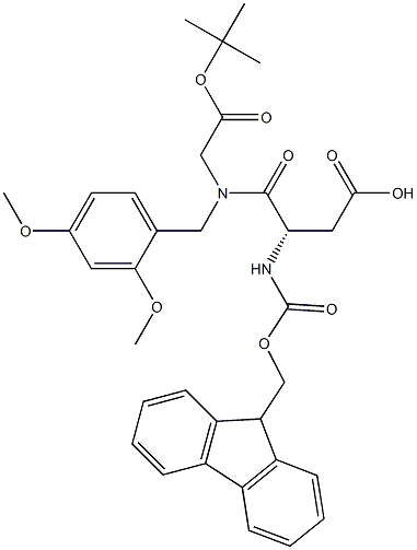 N-[(9H-芴-9-基甲氧基)羰基]-L-ALPHA-天冬氨酰基-N-[(2,4-二甲氧基苯基)甲基]甘氨酸 1-叔丁酯, 900152-72-9, 结构式