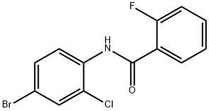 N-(4-溴-2-氯苯基)-2-氟苯甲酰胺 结构式