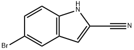 5-溴-1H-吲哚-2-甲腈 结构式