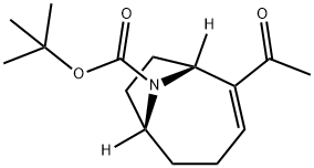 9-Azabicyclo[4.2.1]non-2-ene-9-carboxylicacid, 2-acetyl-, 1,1-diMethylethyl ester, (1R)- (9CI) Structure