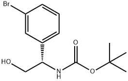 (S)-b-(Boc-aMino)-3-broMobenzeneethanol Struktur