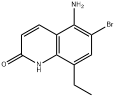 5-氨基-6-溴-8-乙基喹啉-2-醇 结构式