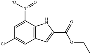 5-Chloro-7-nitroindole-2-carboxylic acid ethyl ester Struktur