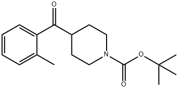 4-(2-甲基苯甲酰基)哌啶-1-羧酸叔丁酯, 912769-10-9, 结构式