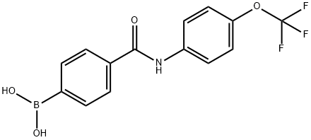 (4-((4-(三氟甲氧基)苯基)氨基甲酰)苯基)硼酸 结构式