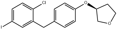 (3S)-3-[4-[(2-氯-5-碘苯基)甲基]苯氧基]四氢呋喃, 915095-94-2, 结构式