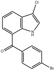 3-氯-7-(4-溴代苯甲酰基)吲哚, 91714-51-1, 结构式