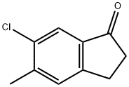 6-クロロ-5-メチル-2,3-ジヒドロ-1H-インデン-1-オン 化学構造式