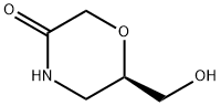 (R)-6-羟甲基-吗啉-3-酮 结构式