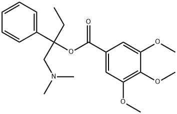 1-Dimethylamino-2-phenylbutan-2-yl 3,4,5-trimethoxybenzoate Struktur