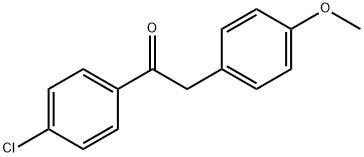 1-(4-Chlorophenyl)-2-(4-Methoxyphenyl)ethanone Struktur