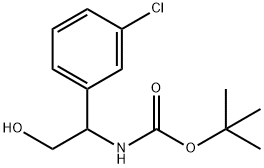 N-叔丁氧羰基-1-(3-氯苯基)-乙醇胺, 926643-26-7, 结构式