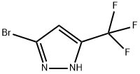 5-ブロモ-3-(トリフルオロメチル)-1H-ピラゾール 化学構造式
