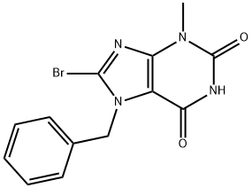 8-BroMo-3,7-dihydro-3-Methyl-7-(phenylMethyl)-1H-purine-2,6-dione Structure